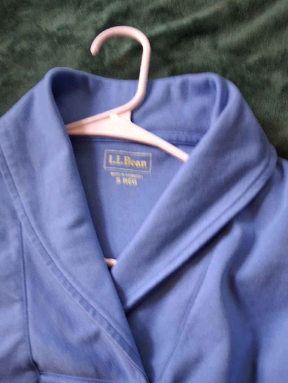 L.L. Bean Shawl-Collar Pullover in Periwinkle Blue - Picture 6 of 8